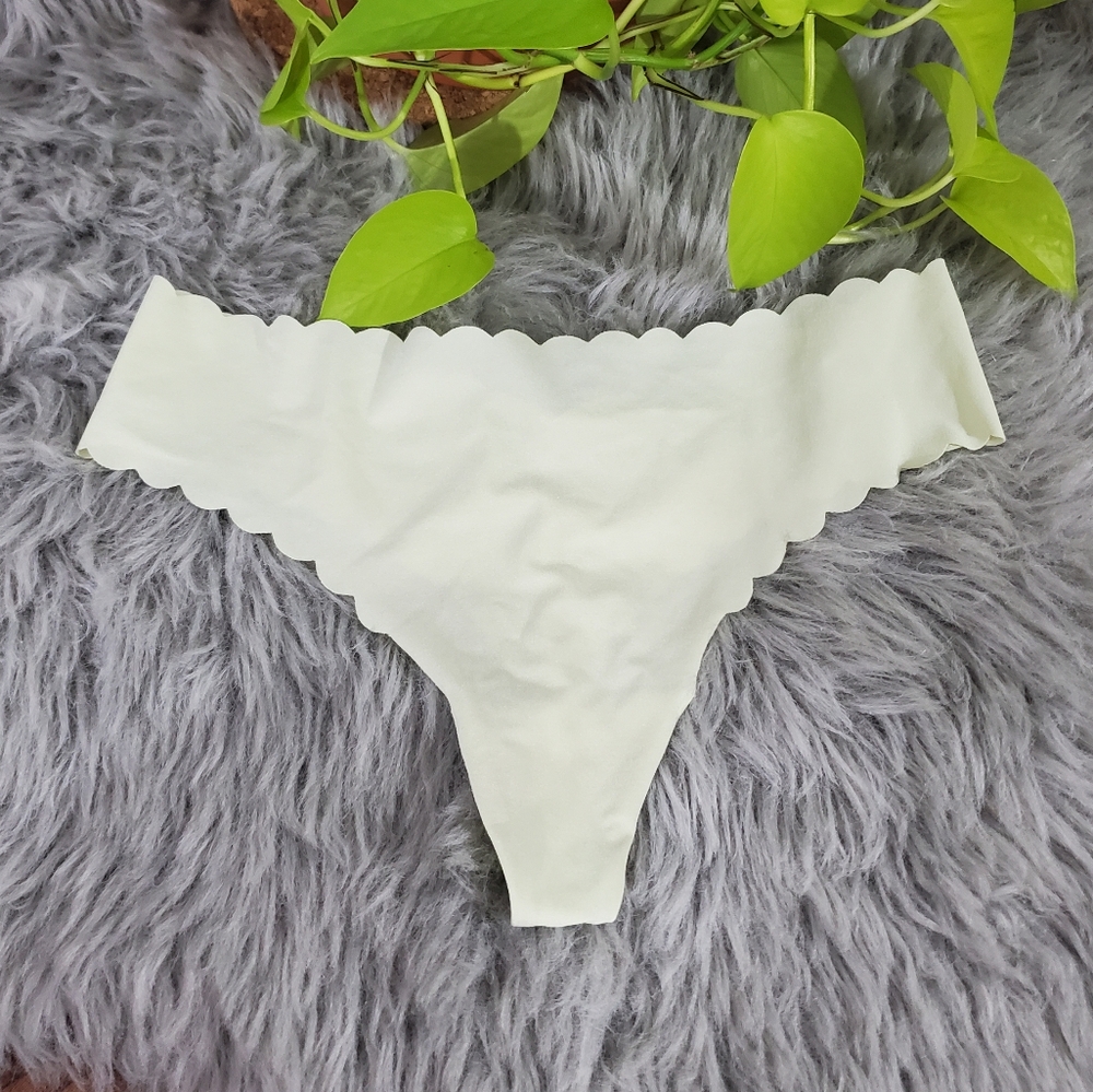 Pastel Green Victoria's Secret Low Rise  Scalloped Thong
